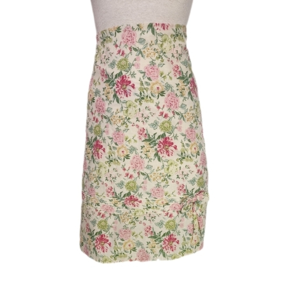 Studio Y Skirt Cottagecore Floral and Attatched Bow Yellow Plus Size 14